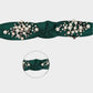 Womens Pearl Embellished Knotted Fabric Headband Comfortable Wide Fit