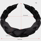 Braided Fabric Headband 2 Pack Wide Comfort Fit Soft Woven Hair Accessories