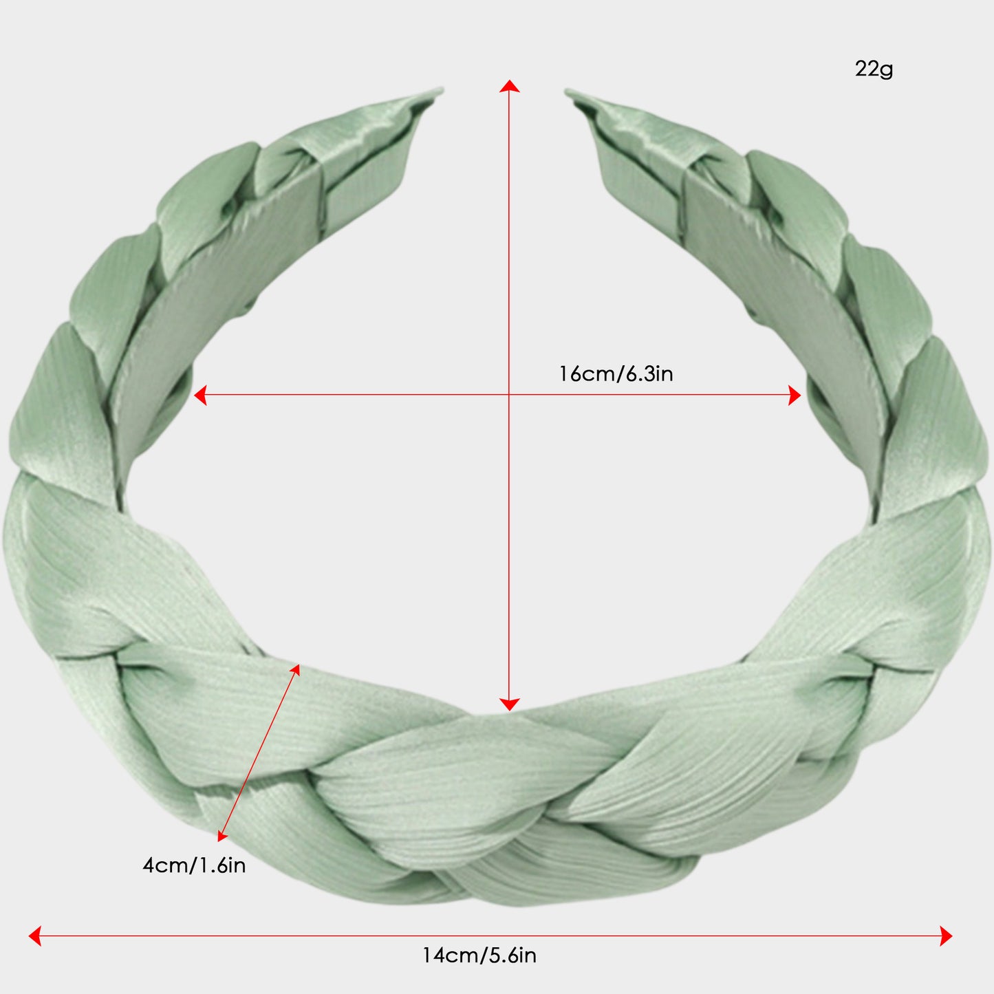 Braided Fabric Headband 2 Pack Wide Comfort Fit Soft Woven Hair Accessories