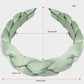 Braided Fabric Headband 2 Pack Wide Comfort Fit Soft Woven Hair Accessories