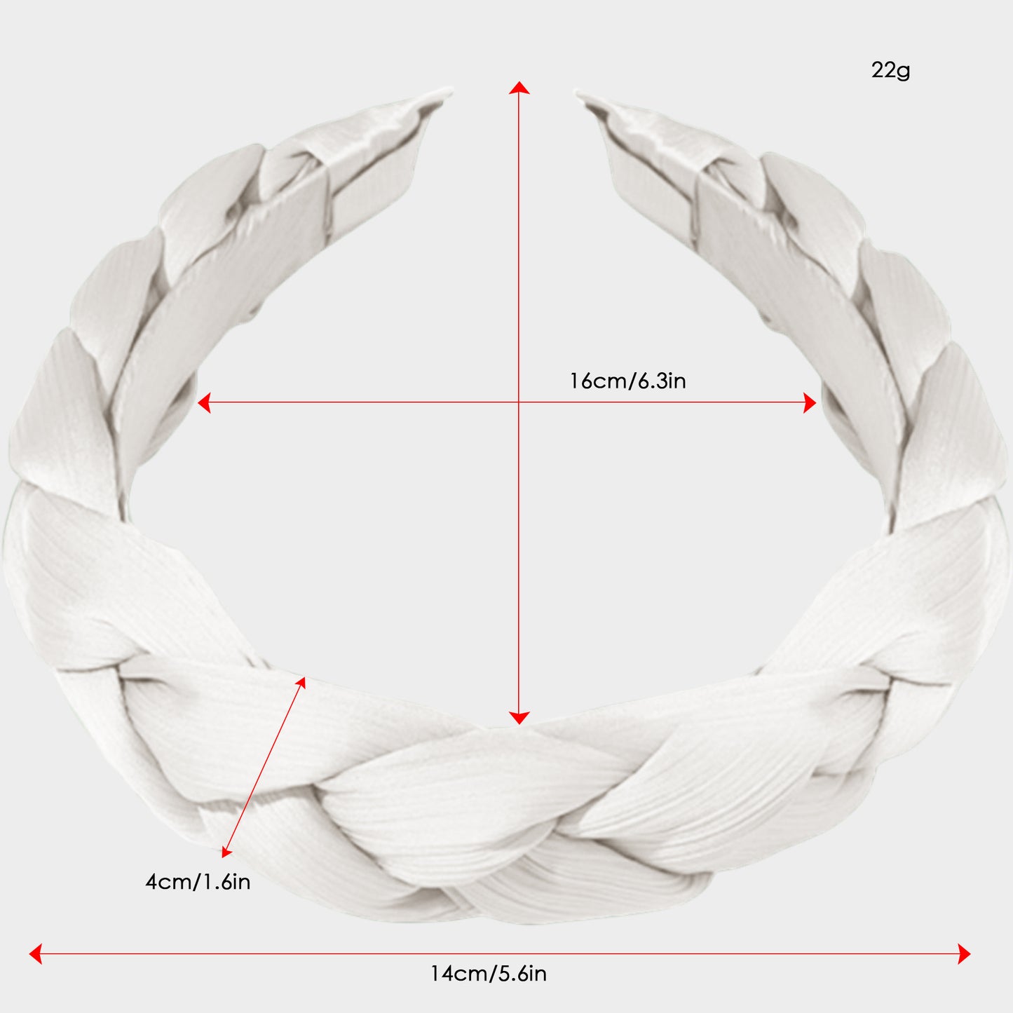 Braided Fabric Headband 2 Pack Wide Comfort Fit Soft Woven Hair Accessories