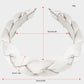Braided Fabric Headband 2 Pack Wide Comfort Fit Soft Woven Hair Accessories
