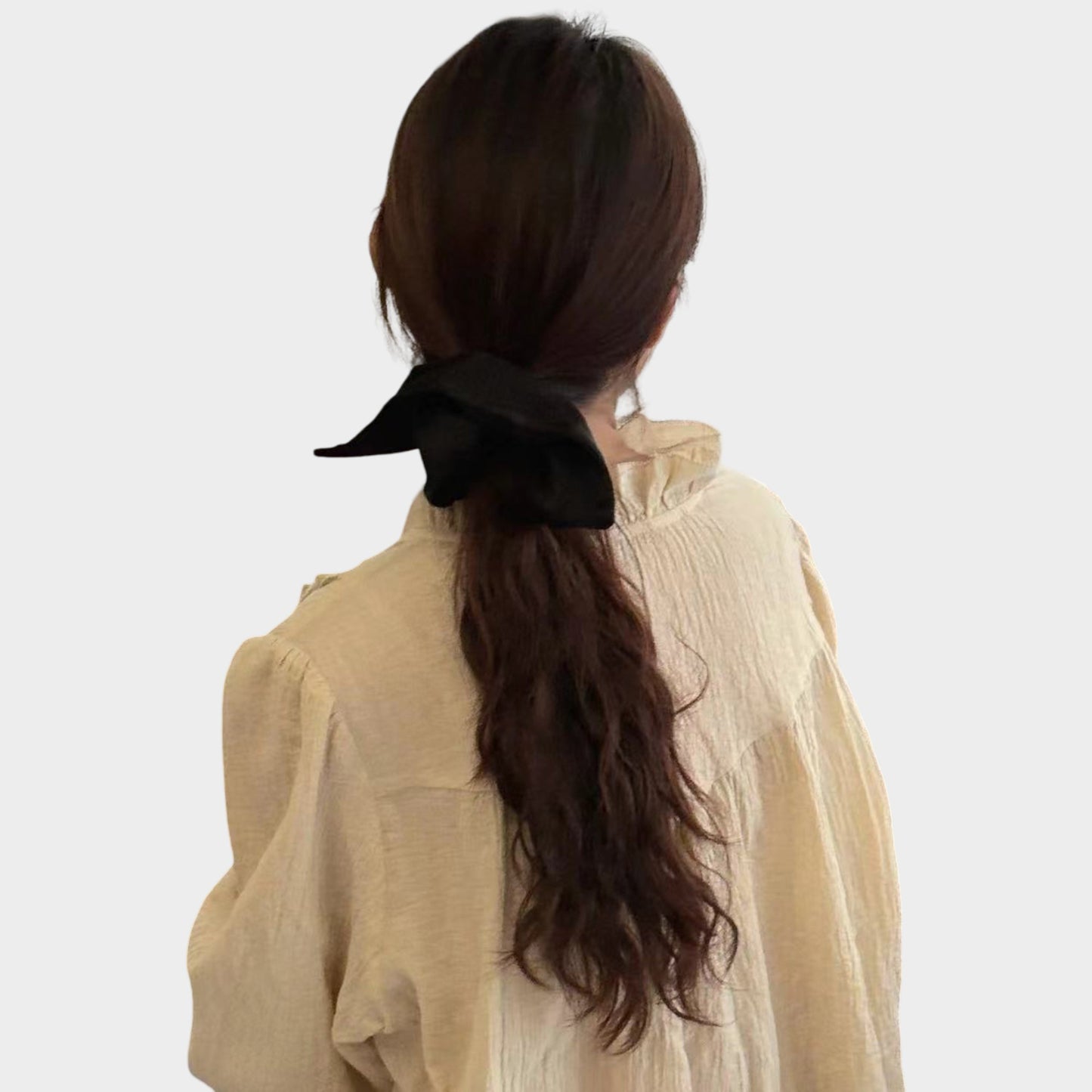 2 Pack Satin Scrunchies Soft Hair Ties with Elegant Finish