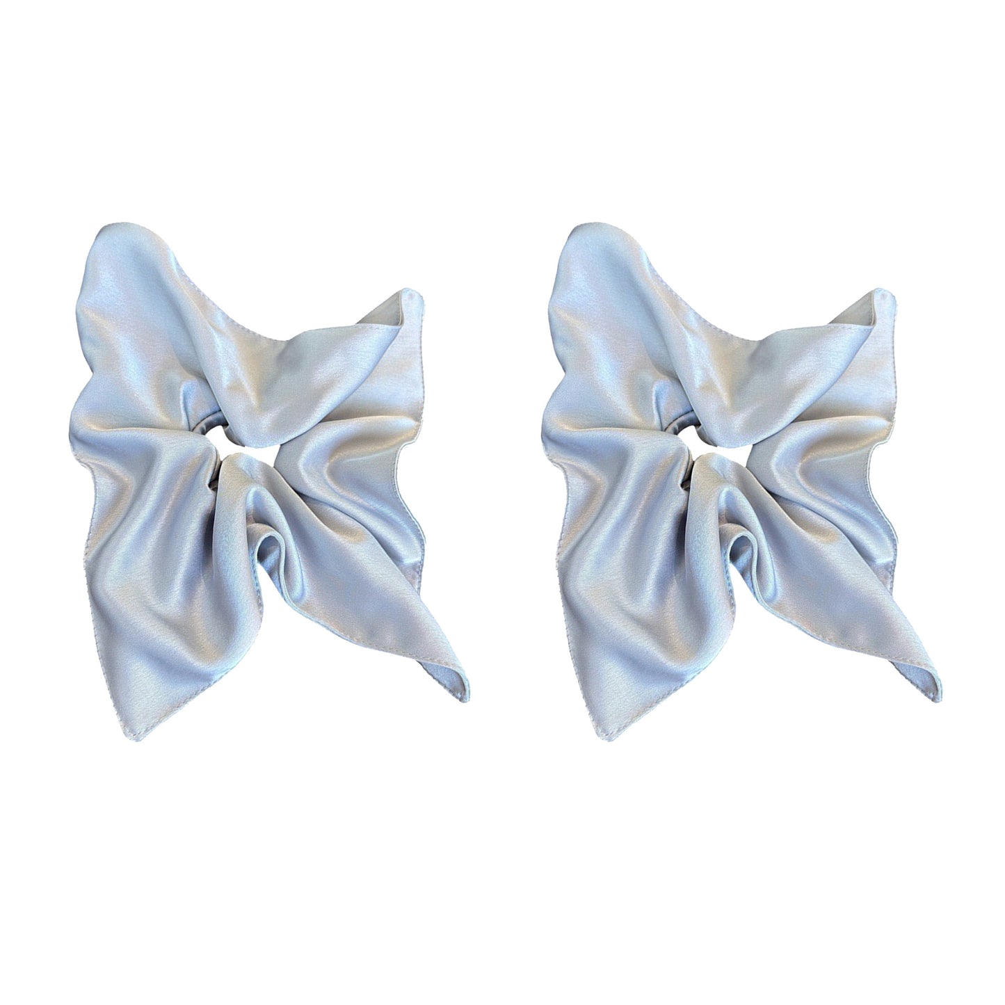 2 Pack Satin Scrunchies Soft Hair Ties with Elegant Finish