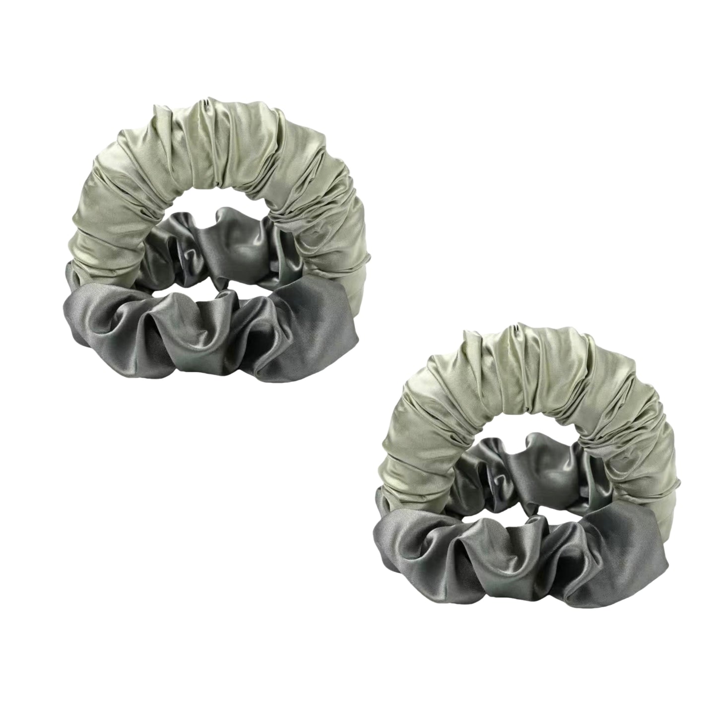 Heatless Curling Scrunchies 2-Piece Set Soft Satin Hair Curling Tool