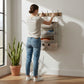 Hanging Closet Organizer with Mesh Shelves and Zip Storage Compartment