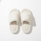 Plush Open Toe Slide House Slippers with Wide Soft Upper and Cushioned Footbed