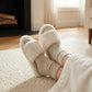 Plush Open Toe Slide House Slippers with Wide Soft Upper and Cushioned Footbed