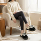 Valentine Plush Closed Toe Mule House Slippers with Decorative Bow and Cushioned Sole