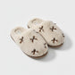 Valentine Plush Closed Toe Slide House Slippers with Mini Bow Accents and Cushioned Sole