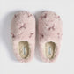 Valentine Plush Closed Toe Slide House Slippers with Mini Bow Accents and Cushioned Sole