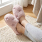 Valentine Plush Closed Toe Slide House Slippers with Mini Bow Accents and Cushioned Sole