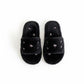 Valentine Plush Slide House Slippers with Embroidered Bow Detail and Soft Cushioned Footbed
