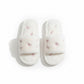 Valentine Plush Slide House Slippers with Embroidered Bow Detail and Soft Cushioned Footbed