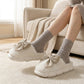Plush Mule House Slippers with Valentine Oversized Bow Accent and Soft Cushioned Footbed