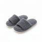 Plush Slide House Slippers with Soft Textured Upper and Cushioned Comfort Footbed