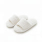 Plush Slide House Slippers with Soft Textured Upper and Cushioned Comfort Footbed
