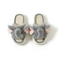 Plush Animal Slide House Slippers with Elephant Design and Soft Cushioned Footbed