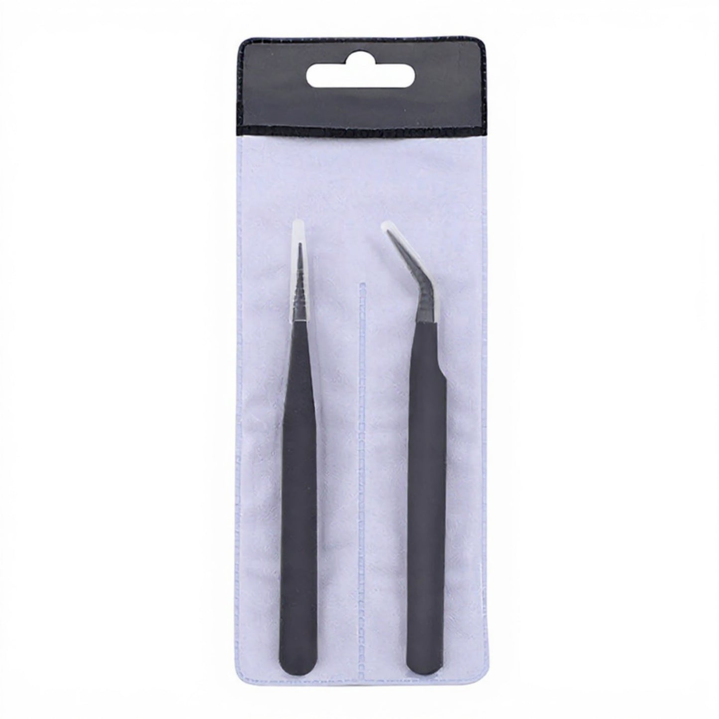 Precision Tweezers Set with Straight and Angled Tips for Hair Removal and Grooming