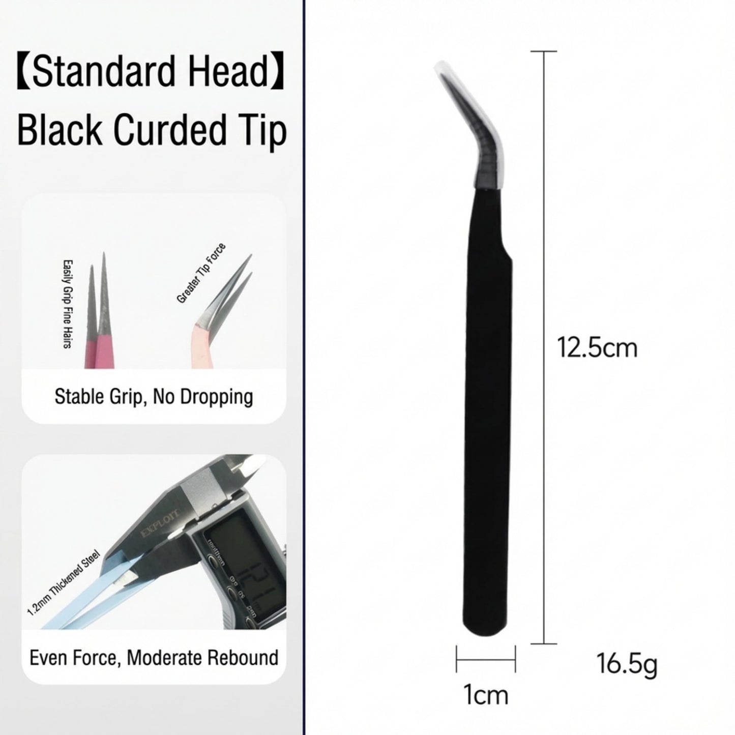 Precision Tweezers Set with Straight and Angled Tips for Hair Removal and Grooming