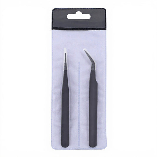 Precision Tweezers Set with Straight and Angled Tips for Hair Removal and Grooming