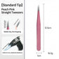Precision Tweezers Set with Straight and Angled Tips for Hair Removal and Grooming