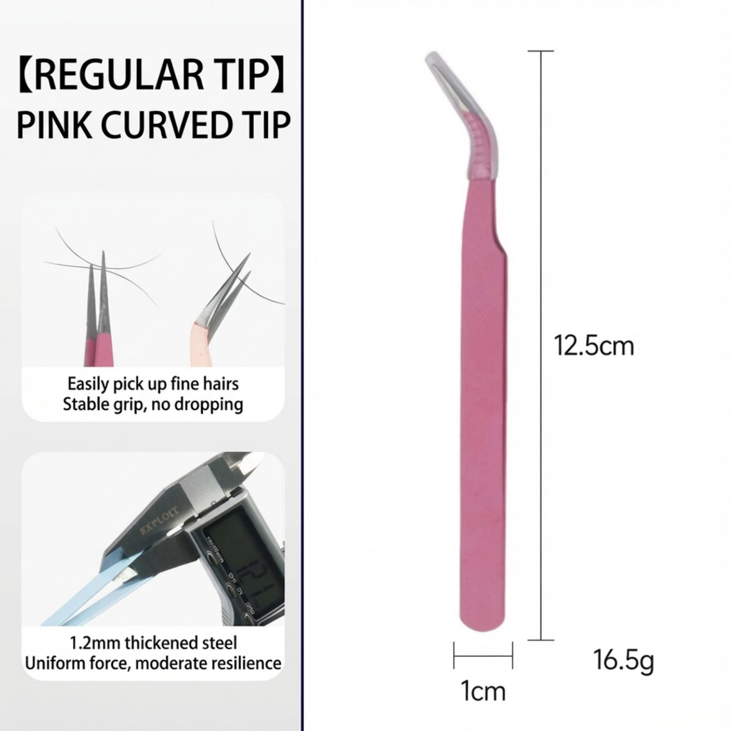 Precision Tweezers Set with Straight and Angled Tips for Hair Removal and Grooming