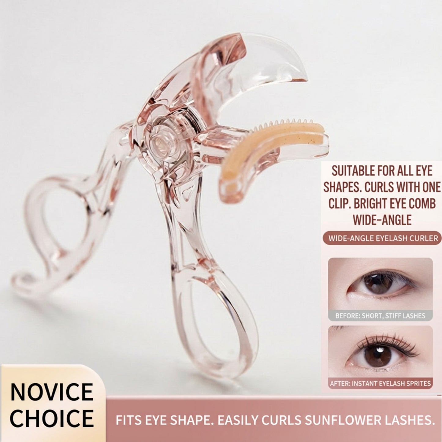 Eyelash Curler 3pcs Set with Ergonomic Handle and Gentle Curling Design