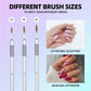 3-Piece Nail Art Brush Set with Pointed Detail Tips for Acrylic Gel Application and Precision Design