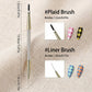 5-Piece Nail Art Brush Set with Flat Gel Brush Angled Detail Brush Fine Liner and Precision Needle Tool