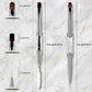 Dual-Ended Rhinestone Nail Art Brush Set with Flat Gel Brush Precision Liner and Spatula Tool