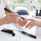 Dual-Ended Rhinestone Nail Art Brush Set with Flat Gel Brush Precision Liner and Spatula Tool