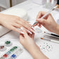 3-Piece Rhinestone Nail Art Picker Pen Set with Dual-Ended Tips for Crystal Placement and Precision Detailing