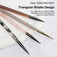 4-Piece Angled Nail Art Brush Set with Slim Handles and Precision Liner Tips for Gel Acrylic and Nail Design