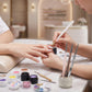 4-Piece Angled Nail Art Brush Set with Slim Handles and Precision Liner Tips for Gel Acrylic and Nail Design