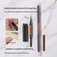 3-Piece Double-Ended Nail Art Brush Set with Wood Handles and Fine Detail Tips for Gel Acrylic and Nail Design