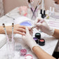 3-Piece Nail Art Brush Set with Glitter Acrylic Handles and Precision Tips for Gel Acrylic and Nail Design