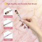 3-Piece Nail Art Brush Set with Glitter Acrylic Handles and Precision Tips for Gel Acrylic and Nail Design