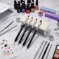 4-Piece Nail Art Brush Set with Dual-Ended Precision Tips for Gel Acrylic and Detail Design