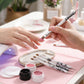 4-Piece Nail Art Brush Set with Dual-Ended Precision Tips for Gel Acrylic and Detail Design