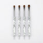 4-Piece Nail Art Brush Set with Dual-Ended Precision Tips for Gel Acrylic and Detail Design