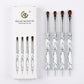 4-Piece Nail Art Brush Set with Dual-Ended Precision Tips for Gel Acrylic and Detail Design