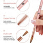 3-Piece Nail Art Brush Set with Acrylic Handles and Precision Tips for Gel and Acrylic Application