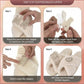 Lounge Women¡¯s Plush Crisscross Slide Slippers with Valentine Pearl Letter Embellishment and Cushioned Footbed