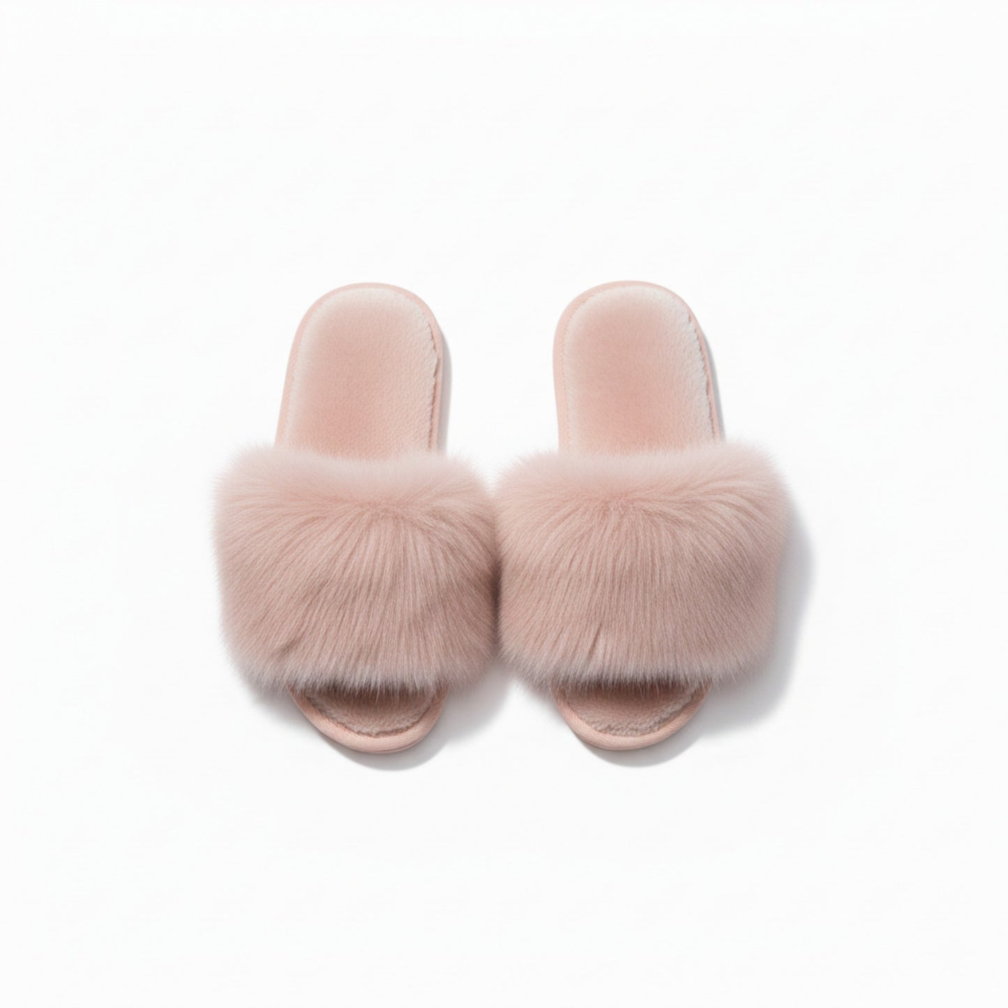Lounge Women¡¯s Plush Faux Fur Slide Slippers with Soft Cushioned Footbed and Indoor Sole