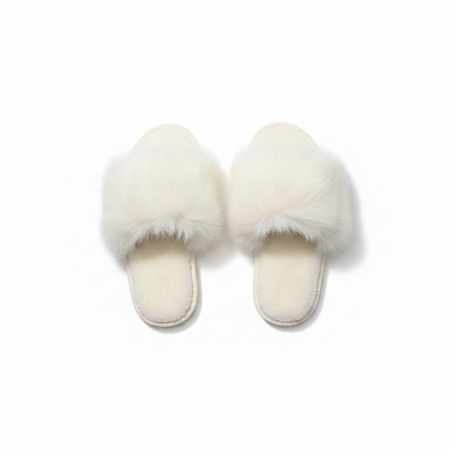 Lounge Women¡¯s Plush Faux Fur Slide Slippers with Soft Cushioned Footbed and Indoor Sole