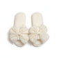 Plush Slide House Slippers with Valentine Ruffled Bow Detail and Cushioned Footbed