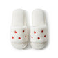 Plush Slide House Slippers with Valentine Heart Pattern Upper and Cushioned Footbed