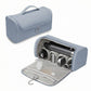Portable Makeup Organizer Case with Multiple Compartments and Top Handle
