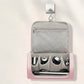Portable Makeup Organizer Case with Multiple Compartments and Top Handle